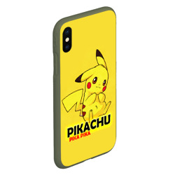 Чехол для iPhone XS Max матовый Pikachu Pika Pika - фото 2