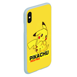 Чехол для iPhone XS Max матовый Pikachu Pika Pika - фото 2