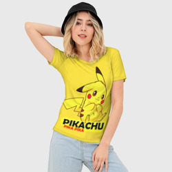 Женская футболка 3D Slim Pikachu Pika Pika - фото 2