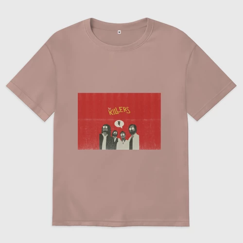 Женская футболка хлопок Oversize с принтом The Killers, вид спереди #2