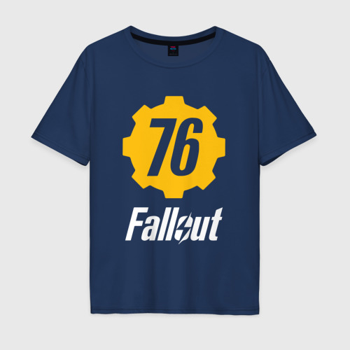 Мужская футболка хлопок Oversize с принтом FALLOUT76, вид спереди #2