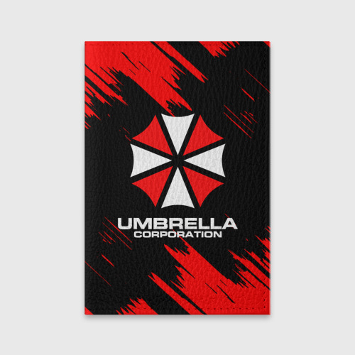 Обложка для паспорта матовая кожа Umbrella Corporation, цвет голубой