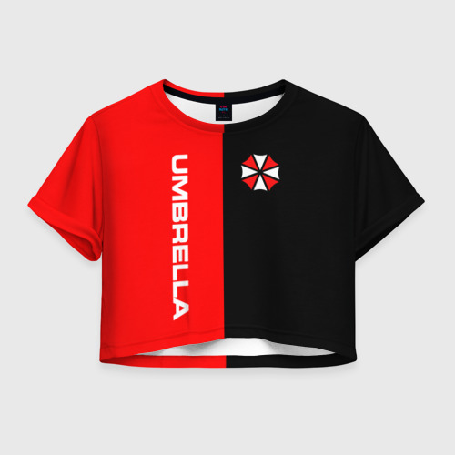 Женская футболка Crop-top 3D Umbrella Corporation., цвет 3D печать