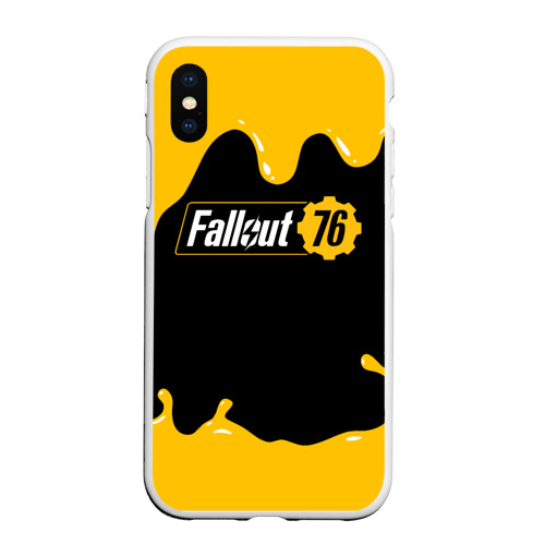 Чехол для iPhone XS Max матовый FALLOUT_76., цвет белый