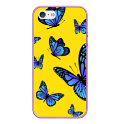 Чехол для iPhone 5/5S матовый Бабочки