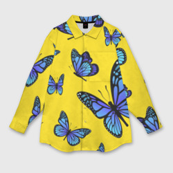 Мужская рубашка oversize 3D Бабочки