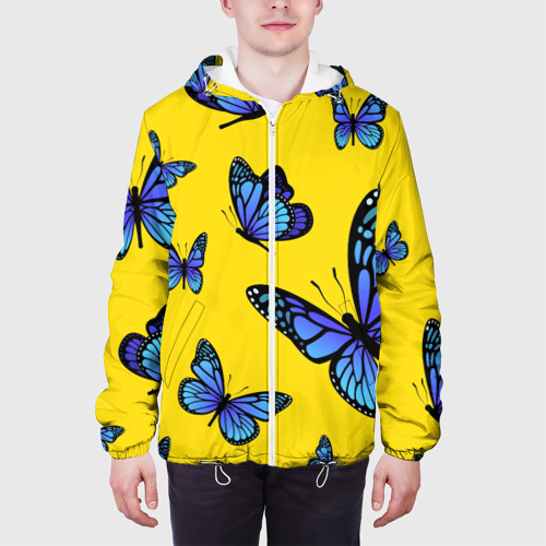 Мужская куртка 3D Бабочки, цвет 3D печать - фото 4
