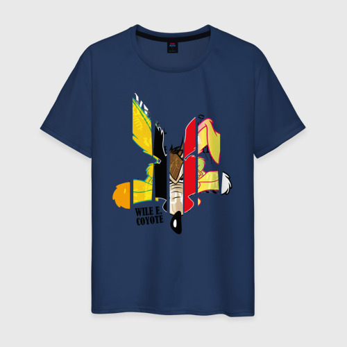 Мужская футболка хлопок Wile E. Coyote, цвет темно-синий