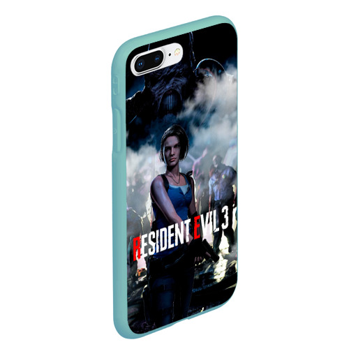 Чехол для iPhone 7Plus/8 Plus матовый Resident evil 3, цвет мятный - фото 3