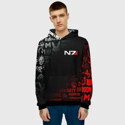 Мужская толстовка 3D Mass Effect N7 - фото 2