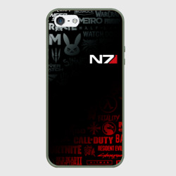 Чехол для iPhone 5/5S матовый Mass Effect N7