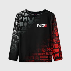 Детский лонгслив 3D Mass Effect N7