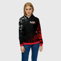 Женская толстовка 3D Mass Effect N7 - фото 2
