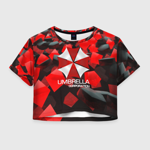 Женская футболка Crop-top 3D Umbrella Corp., цвет 3D печать