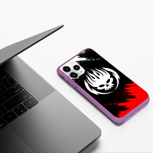 Чехол для iPhone 11 Pro матовый The Offspring, цвет фиолетовый - фото 5