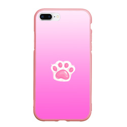 Чехол для iPhone 7Plus/8 Plus матовый Розовая лапка с подушечками