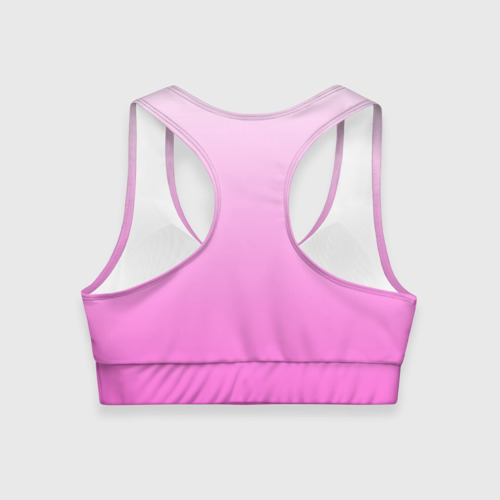 Женский спортивный топ 3D Розовая лапка с подушечками, цвет 3D печать - фото 2