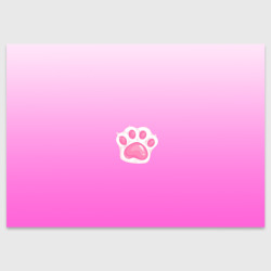 Поздравительная открытка Розовая лапка с подушечками