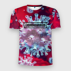 Мужская футболка 3D Slim Coronavirus