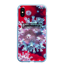 Чехол для iPhone XS Max матовый Coronavirus