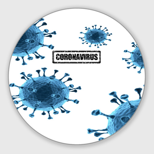 Круглый коврик для мышки CORONAVIRUS