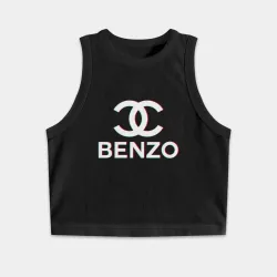 Женская укороченная майка-топ хлопок BBT benzo gang