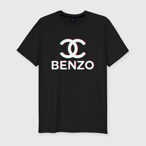 Мужская футболка хлопок Slim BBT benzo gang, цвет черный