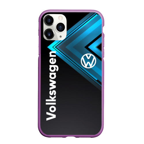 Чехол для iPhone 11 Pro Max матовый Volkswagen, цвет фиолетовый