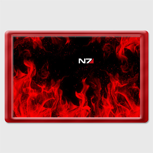 Магнит 45*70 Mass Effect N7 red fire Масс эффект Н7 огонь, цвет красный