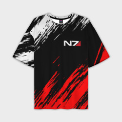 Мужская футболка oversize 3D Mass Effect N7