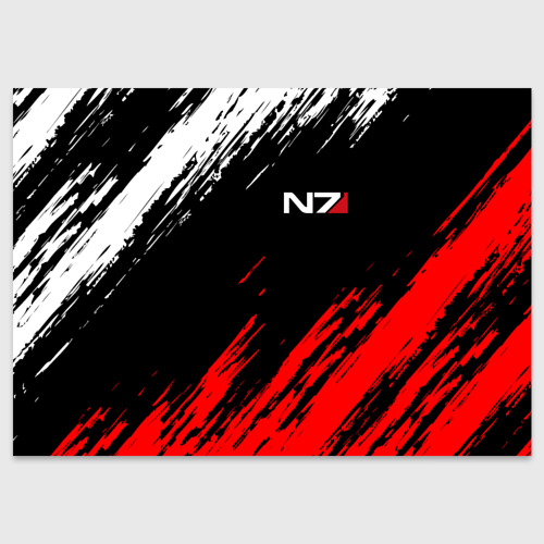Поздравительная открытка Mass Effect N7, цвет белый