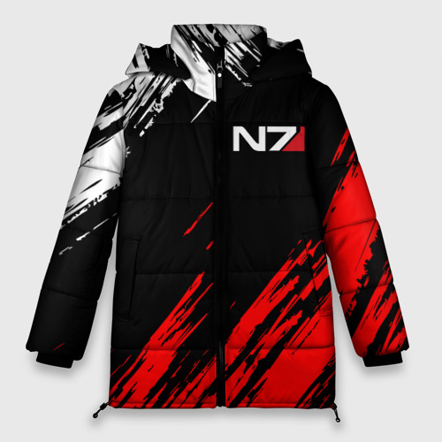 Женская зимняя куртка Oversize Mass Effect N7, цвет красный