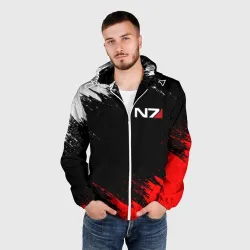 Мужская ветровка 3D Mass Effect N7 Масс эффект Н7 брызги красок - фото 2