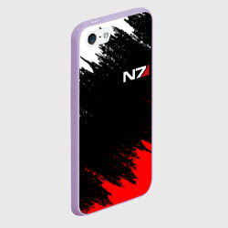 Чехол для iPhone 5/5S матовый Mass Effect N7 Масс эффект Н7 брызги красок - фото 2