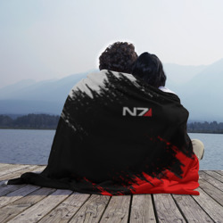 Плед 3D Mass Effect N7 Масс эффект Н7 брызги красок - фото 2