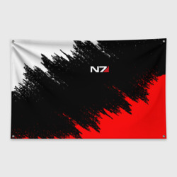 Флаг-баннер Mass Effect N7 Масс эффект Н7 брызги красок