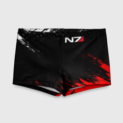 Детские купальные плавки 3D Mass Effect N7 Масс эффект Н7 брызги красок