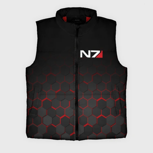 Мужской жилет утепленный 3D Mass Effect N7 Масс эффект Н7
