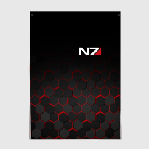 Постер Mass Effect N7 Масс эффект Н7