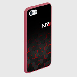Чехол для iPhone 5/5S матовый Mass Effect N7 Масс эффект Н7 - фото 2