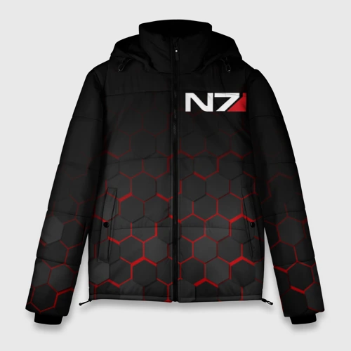 Мужская зимняя куртка 3D Mass Effect N7 Масс эффект Н7