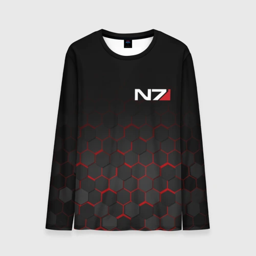 Мужской лонгслив 3D Mass Effect N7 Масс эффект Н7