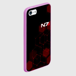 Чехол для iPhone 5/5S матовый Mass Effect N7 - фото 2