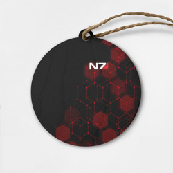 Деревянная игрушка круг Mass Effect N7