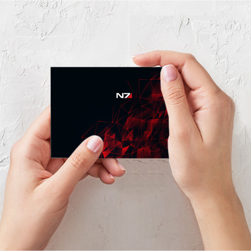Поздравительная открытка Mass Effect N7, цвет белый - фото 3