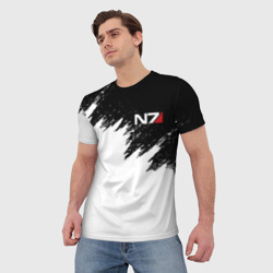 Мужская футболка 3D Mass Effect N7 - фото 2
