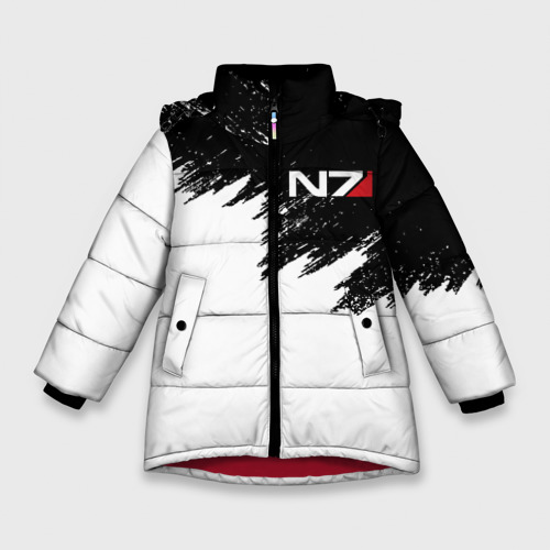 Зимняя куртка для девочек 3D Mass Effect N7, цвет красный