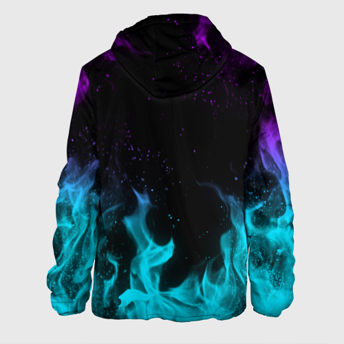 Мужская куртка 3D Неоновый огонь neon fire, цвет 3D печать - фото 2