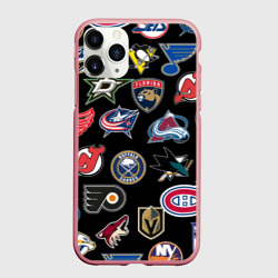 Чехол для iPhone 11 Pro Max матовый NHL pattern