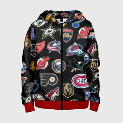 Детская толстовка 3D на молнии NHL pattern